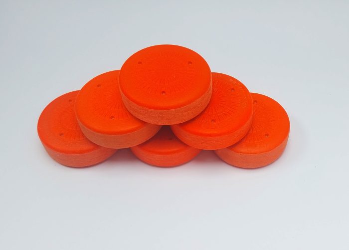 Orange 10oz Rubber Hockey Heavy Duty Training Puck - Image 2