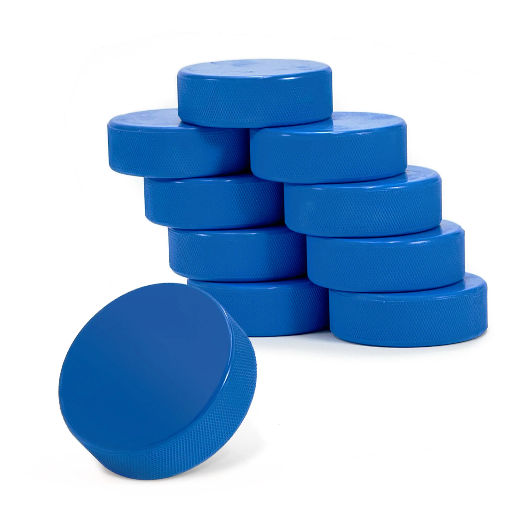 Blue 4oz Rubber Hockey Youth Training Puck - Image 3