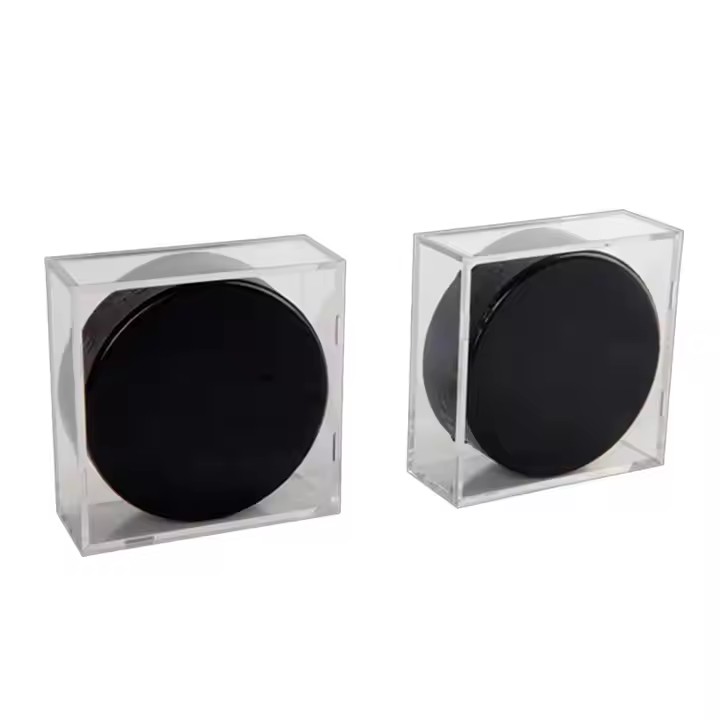 Square Acrylic Hockey Puck Box Hockey Puck Case for collection - Image 2