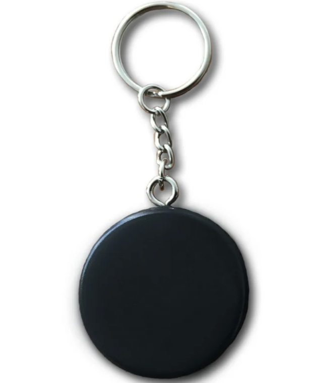 Mini Rubber Hockey Puck Key Chain - Image 2