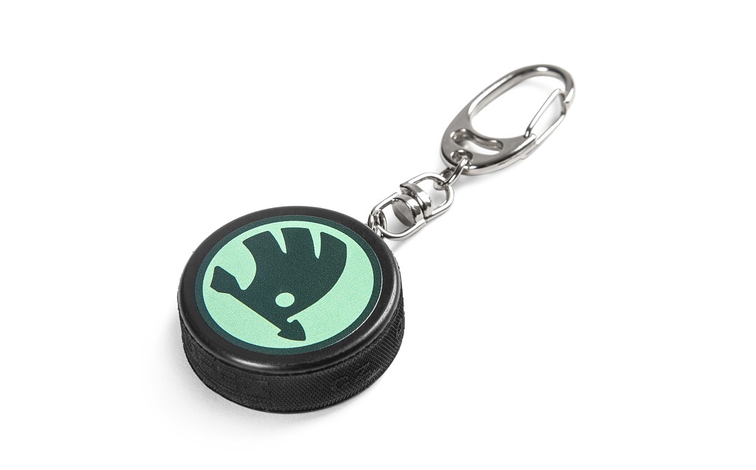 Mini Rubber Hockey Puck Key Chain - Image 3