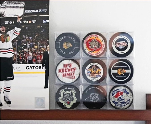 Square Acrylic Hockey Puck Box Hockey Puck Case for collection - Image 3